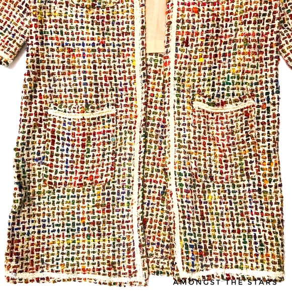 Anthropologie ett:twa Berwyn Tweed Rainbow Jacket - Picture 6 of 8